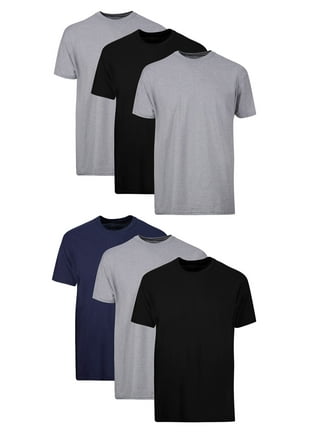 Hanes Men's Value Pack Black/Grey Tank Undershirts, 6 Pack