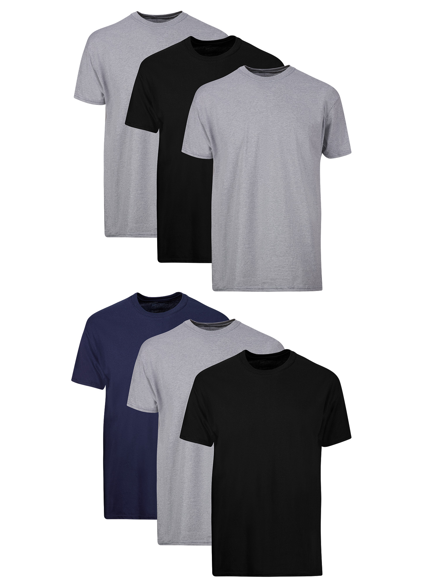 Hanes Men's Crew Neck T-Shirt, 6-Pack photo 1