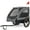 Black+Grey#3, variant on Pet Strollers Extra Large 2-in-1 Bike Trailer & Push Cart for Pets - Detachable Bike Hitch & Push Handle Included - All-Terrain Wheels, Quick Release Wheel, Non-Slip Floor, Internal Leash, Holds Up t