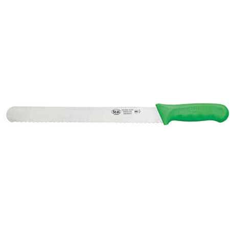 Winco KWP-121G, 12-Inch Stal High Carbon Steel Bread Knife, Polypropylene Handle, Green,