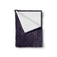 thumbnail image 2 of Oriental Soft Flannel Fleece Throw Blanket, Abstract Pattern of Arching Dots Floral Motifs Old Fashioned Feels, Cozy Plush for Indoor and Outdoor Use, 50" x 60", Dark Indigo Dark Khaki, by Ambesonne, 2 of 5