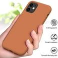 thumbnail image 3 of IBAOLEA Liquid Silicone Case Compatible with iPhone 11 6.1 inch(2019), Gel Rubber Full Body Protection Shockproof Cover Case Drop Protection Case (Brown) Brown, 3 of 6
