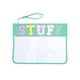 thumbnail image 1 of Personalizado 50 (calidad Mejorada 300 G) Carta Gran Capacidad Multiusos Transparente Impermeable Snack Maquillaje Embrague Con Pulsera Verde, 1 of 9