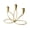 Gold, variant on Black Iron Three Headed Candle Holder For Holiday Centerpiece