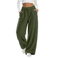 thumbnail image 5 of yillto Women's Wide Leg Fleece Lounge Pant Fuzzy Winter Cozy Warm Soft Sherpa Pajama Bottoms Sleepwear, 5 of 7