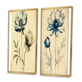 thumbnail image 3 of Designart "Indigo Flower Bursting into Blossom I" Floral Framed Wall Art Set Of 2 - Traditional Blue Framed Wall Art Set Of 2, 3 of 6