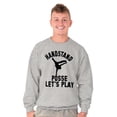 thumbnail image 5 of Handstand Posse Lets Play Gymnastics Men's Crewneck Sweatshirt Brisco Brands X, 5 of 6