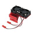 thumbnail image 2 of Gwong Electrónica Fregadero de calor del motor de metal con refrigerador de enfriamiento de doble ventilador para RC Racing Car 540/550, 2 of 6