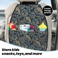 thumbnail image 5 of Fuzoiu Indian Paisley 2 Print 2 Pack Kick Mat Back Seat Protector With 3 Storage Pockets, Universal Car Seat Back Organizer For Kids Pets, Waterproof Backseat Protector For Most Car, 5 of 8