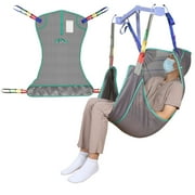 EZ Assistive Universal Full Body Hoyer Lift Sling, Lightweight Mesh Fabric Patient Lift Sling with Transfer Aids, Toileting Sling, Gray, 500 lb