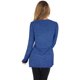 thumbnail image 4 of Camisa informal suave para mujer para usar en invierno - Azul, talla S Top de manga larga con cuello en V y bloques de color, 4 of 6