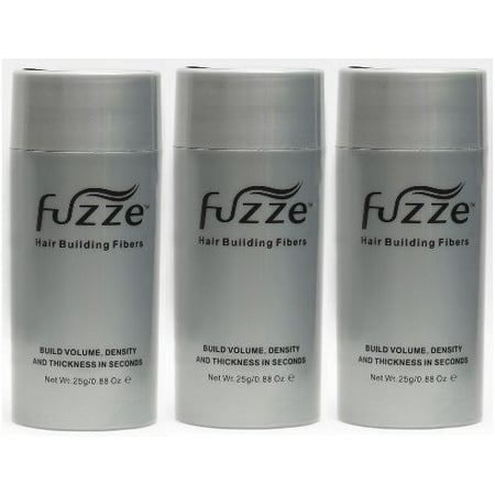 Light Brown Hair Building Fibers for Thinning Hair 25g by FUZZE Hair Products (Pack of