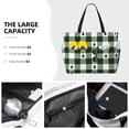 thumbnail image 3 of Fotbe Green White Lumberjack Plaid Bolsa de Viaje para Playa - Resistente al Agua, Bolsa Tote de Gran Capacidad y Ligera con 7 Bolsillos para Mujeres y Hombres, 3 of 7