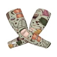 thumbnail image 2 of Bingfone Farmers Gardening Sleeves Sun Protection Arm Cooling Sleeves For Women Men With Thumb Hole - Coffee Makers Macaroons Chocolate, 2 of 8