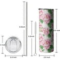 thumbnail image 5 of 20oz Pioneer Flower Skinny Tumblers Stainless Steel Tumbler with Lid and Straw,Vacuum Insulated Double Wall Travel Tumbler Cups with Cleaning Brush for Coffee,Tea, 5 of 6