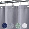 thumbnail image 1 of DSstyles Grey Stall Shower Curtain,  Weave Polyester Fabric Shower Curtain for Bathroom with Rustproof Metal Grommets Top Washable, 35" x 72", Grey, 1 of 9
