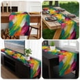 thumbnail image 6 of Colorful Pigment Table Runner 70 Inches Long, Abstract Color Block Oil Painting Kitchen Coffee Dining Table Decoration for Home Party Birthday Wedding Home Decor 13x70 Inches, 6 of 8