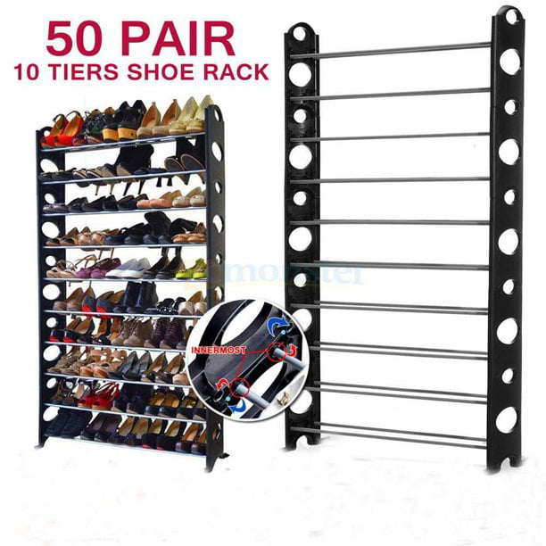 50 Pair Stackable Shoe Rack