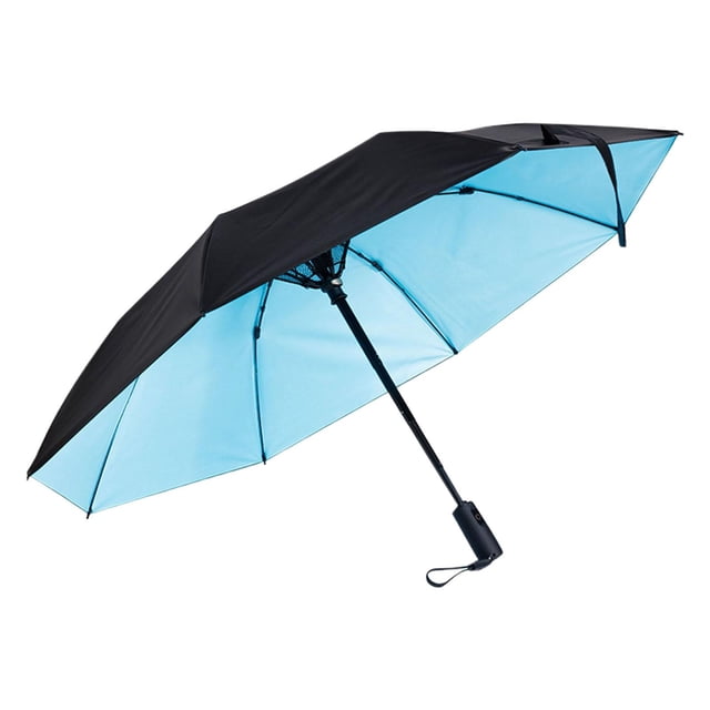 plegable compacto de lluvia fuerte portátil con ventilador de Azul Yuyangstore sombrilla grande