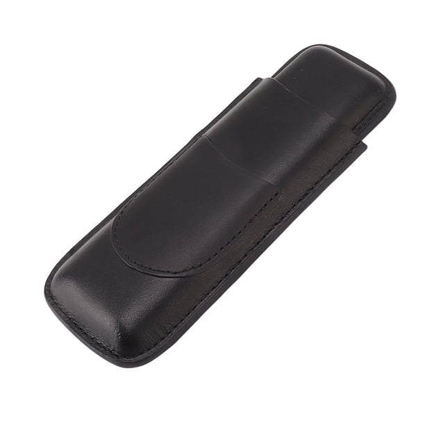 Estuche para Cigarros Con 2 Dedos, Soporte para Cigarros de Piel Sintética Resistente Al Desgaste, Elegante Estuche Portátil para Transporte de Cigarros con Bolsillo para