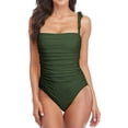thumbnail image 1 of BeautyIn Monokini pour Femmes Maillots de Bain une Pièce Contrôle du Ventre Froncé, 1 of 6