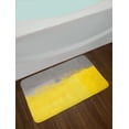 thumbnail image 2 of Grey and Yellow Bath Mat, Grunge Street Style Painting Brush Print Ombre Design Illustration, Non-Slip Plush Mat Bathroom Kitchen Laundry Room Decor, 29.5 X 17.5 Inches, Dimgray Yellow, Ambesonne, 2 of 2