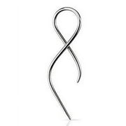 Body Accentz Earrings Rings 316L Surgical Steel Swirl Twist Tapers - Sold as a pair 14 gauge