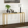 thumbnail image 6 of Evelyn&Zoe Oscar 55" Wide Rectangular Console Table, Brass, 6 of 7