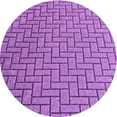 thumbnail image 1 of Ahgly Company Indoor Round Patterned Violet Purple Area Rugs, 4' Round, 1 of 6