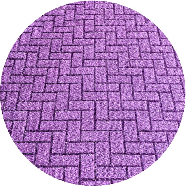 Ahgly Company Machine Washable Indoor Square Transitional Violet Purple Area Rugs, 3' Square