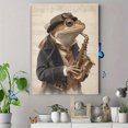 thumbnail image 4 of Steampunk Frog Saxophone Canvas Wall Art 15.75x11.81 Inches, 4 of 8