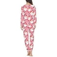 thumbnail image 3 of FKELYI Size 3XL Women Pj Set of 2 Stretchy Cartoon Santa Long Sleeve Women Pajamas Durable Women Sleepwear Pajama Set Merry Christmas, 3 of 5