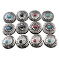 thumbnail image 4 of 5 Pcs Flower Buttons Leather Decorative Buttons Imitation Turquoises Buttons Clothes Buttons for Craft Decoration, 4 of 9