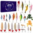 thumbnail image 1 of Calendario de adviento de pesca Lihome 2024 con 24 señuelos de pesca, 1 of 7