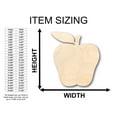 thumbnail image 2 of Unfinished Wood Red Delicious Apple Shape - Craft - up to 46" DIY 12" / 3/4", 2 of 3