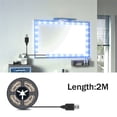 thumbnail image 4 of Ounissouiy Tira de luces LED alimentada por USB para dormitorio, baño, espejo de tocador autoadhesivo estético, lámpara de pared, cosmética, habitación Type3 NO3 Ounissouiy HA059667-01, 4 of 6