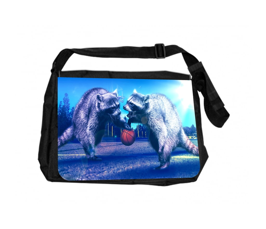 Raccoons Playing Basketball Gym Bag