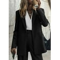 thumbnail image 6 of PRETTYGARDEN Women's Fall Two Piece Outfits Dressy Blazer Jacket and Wide Leg Pants Pockets Business Casual Office Suit Sets, 6 of 8