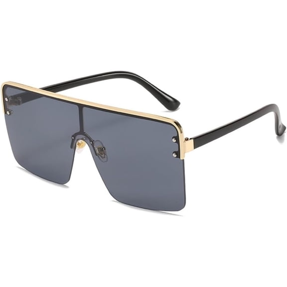 Rimless Sunglasses Women Oversized One Piece Big Sun Glasses Gradient Shades Eyewear uv400