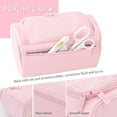 thumbnail image 6 of Goohaelarge Capacity Pencil Case, Extra-Large Capacity Pencil Case - Holds 100 Pens, Multiple Compartments, Durable Nylon for Travel/Office, Portable Pencil Pouchunder $5, Pink, 6 of 6