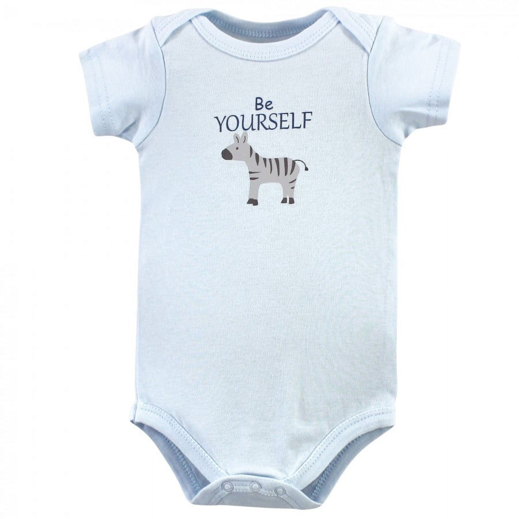 Hudson Baby Infant Boy Cotton Bodysuits 7pk, Safari, 12-18 Months