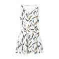 thumbnail image 4 of Vestido Corto para Mujeres Verano sin Mangas Cuello en V, Impresión de Moda con Bolsillos, Poliéster de Algodón Casual, 4 of 9