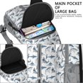 thumbnail image 3 of Crossbody Sling Backpack for Women Men Blue Vac Shark Teeth Shoulder Sling Crossbody Casual Chest Bag for Travel Sports Running Hiking, 3 of 4