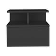 thumbnail image 4 of Glavbiku Floating Nightstand with 1 Drawer,2 Tier Shelf Bedside Table,Black Finish,Adult, 4 of 8