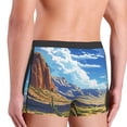 thumbnail image 3 of Fotbe Western Desert Cactus Men’s Total Support Pouch Boxer Briefs, X-Temp Cooling, Moisture-Wicking Underwear, Regular, Long-leg and Trunk-XX-Large, 3 of 6