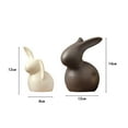 thumbnail image 4 of Dualoai Woven Ceramic Fruit Basket Snack Bowl with Statue Decor Bread Plate Porcelain Bunny Easter Decoration for Desktop Cabinet Garden, 4 of 8