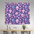 thumbnail image 2 of Pofeuu mushroom rainbow color Skull Print Wall Tapestry Decoration Wall Hanging Tapestry 60 x 51 Inch, 2 of 6