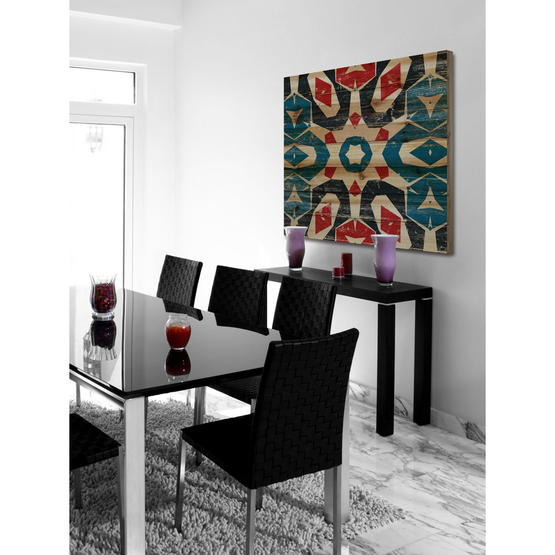 Marmont Hill - "Star Explosion" Painting Print on Natural Pine Wood
