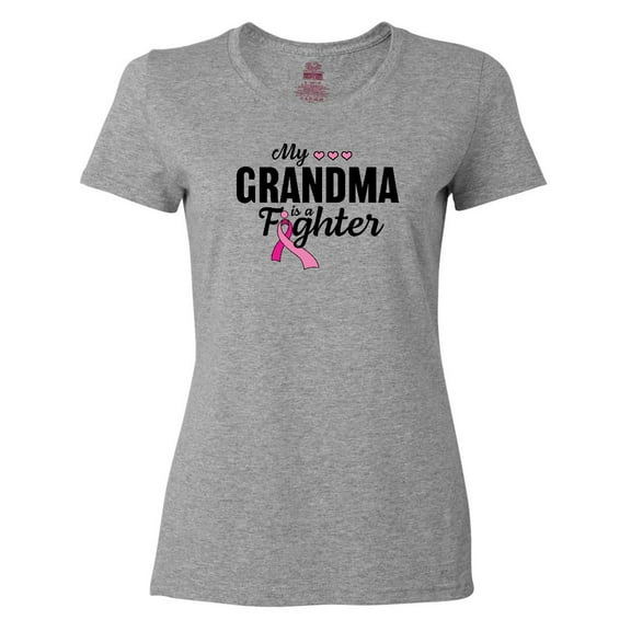 Inktastic Breast Cancer Awareness My Grandma is a Fighter Women's T-Shirt