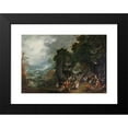 thumbnail image 2 of Johann Jakob Hartmann 24x18 Black Modern Framed Museum Art Print Titled - Landscape with Festival Society, 2 of 5